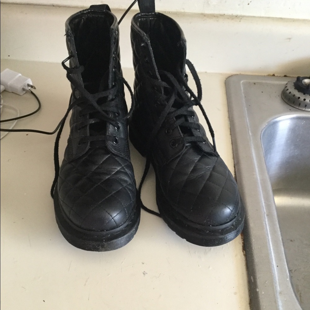 Quilted Black Dr Martens